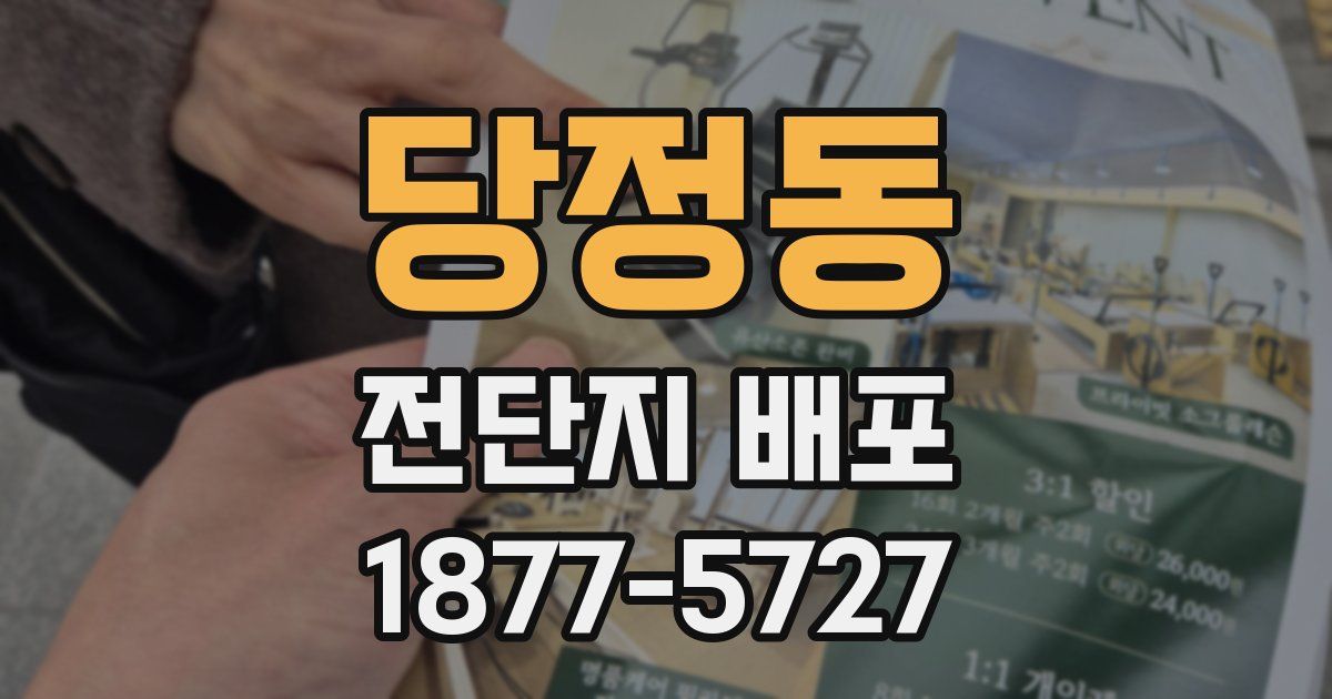 당정동 전단지 배포