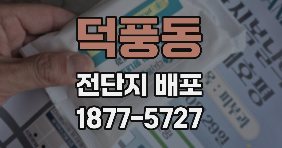 덕풍동 전단지 배포