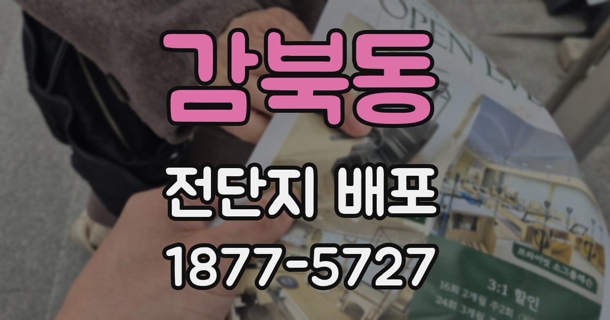 감북동 전단지 배포