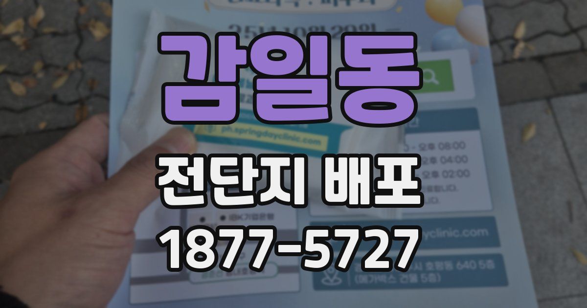 감일동 전단지 배포