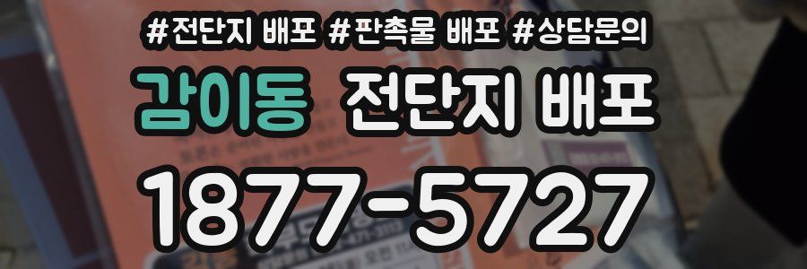 감이동 전단지 배포