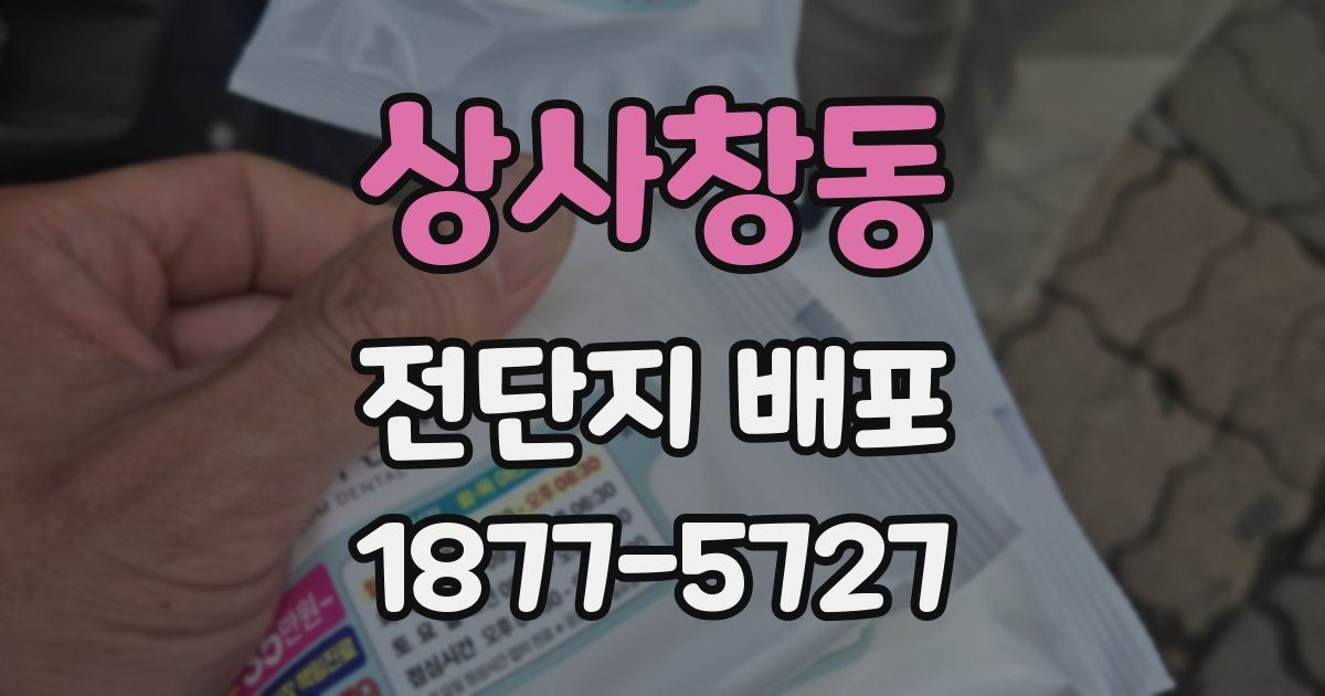 상사창동 전단지 배포