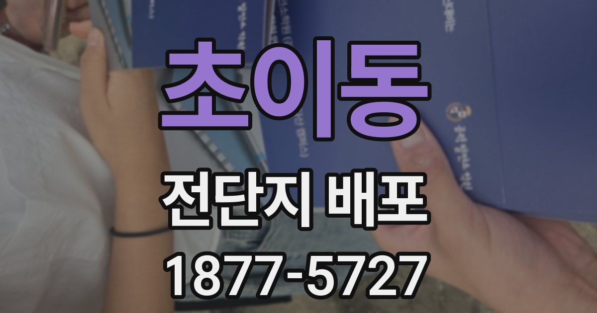 초이동 전단지 배포