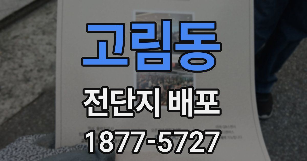 고림동 전단지 배포