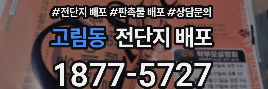 고림동 전단지 배포
