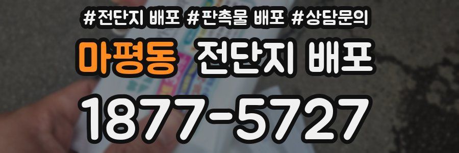 마평동 전단지 배포
