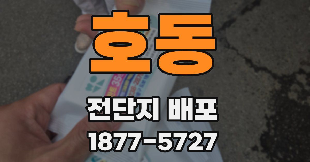 호동 전단지 배포