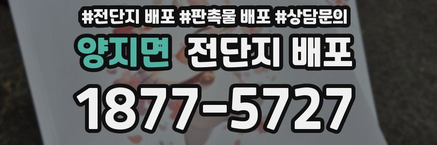 양지면 전단지 배포