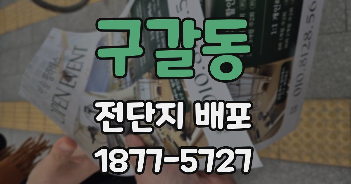 구갈동 전단지 배포