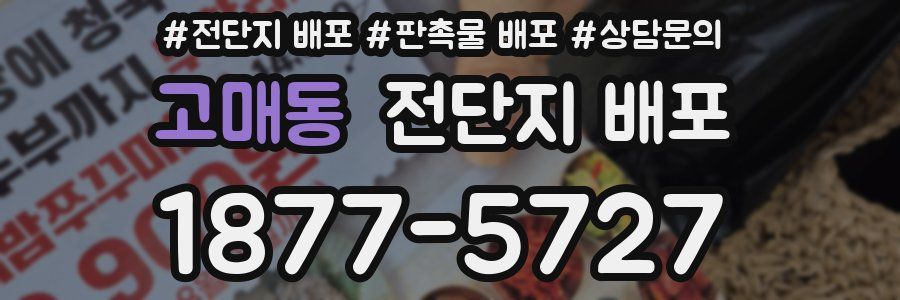 고매동 전단지 배포