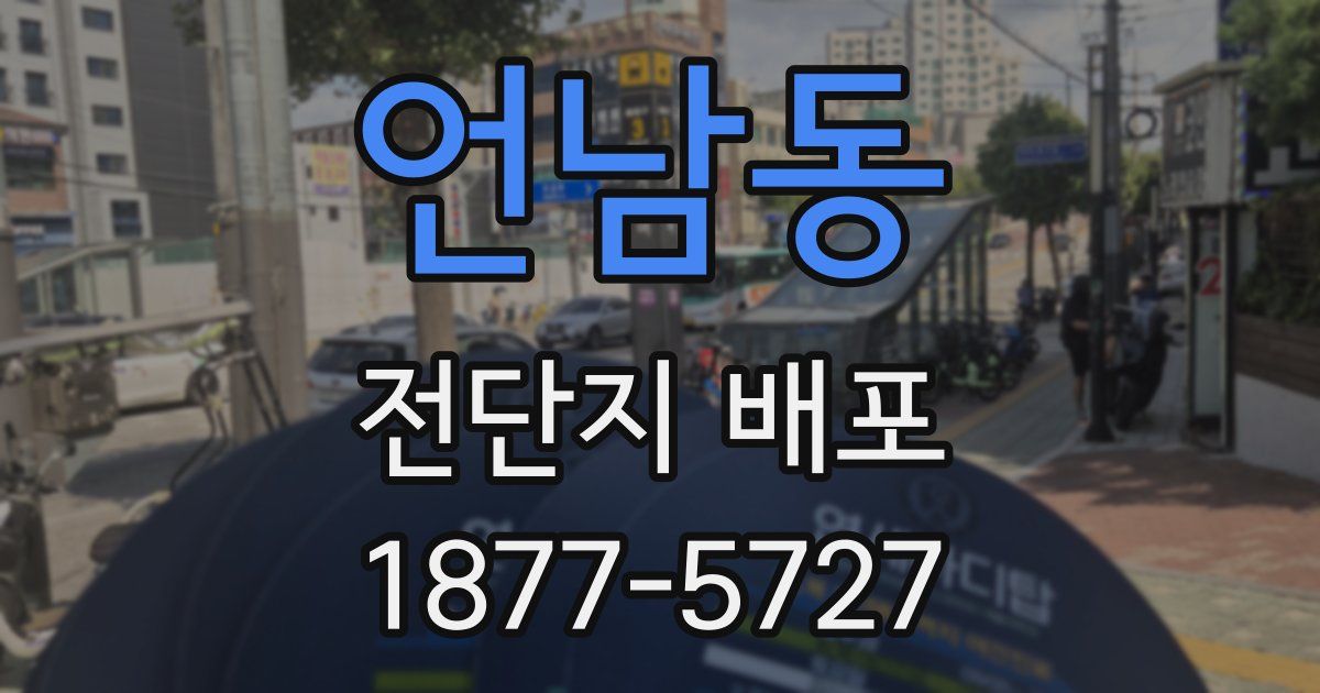 언남동 전단지 배포