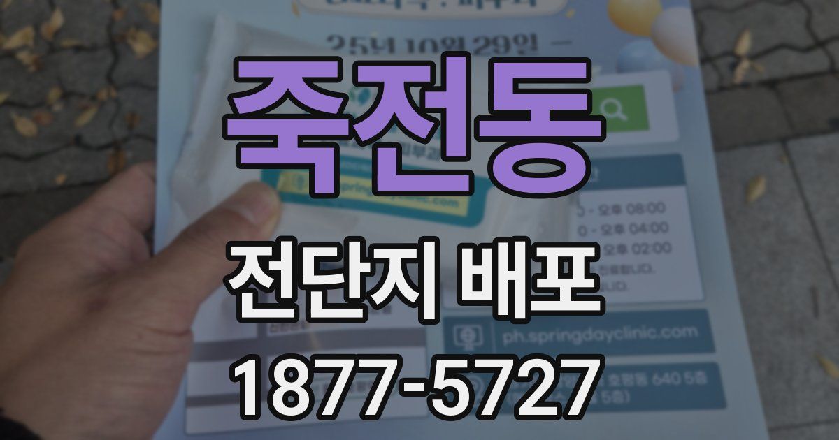 죽전동 전단지 배포