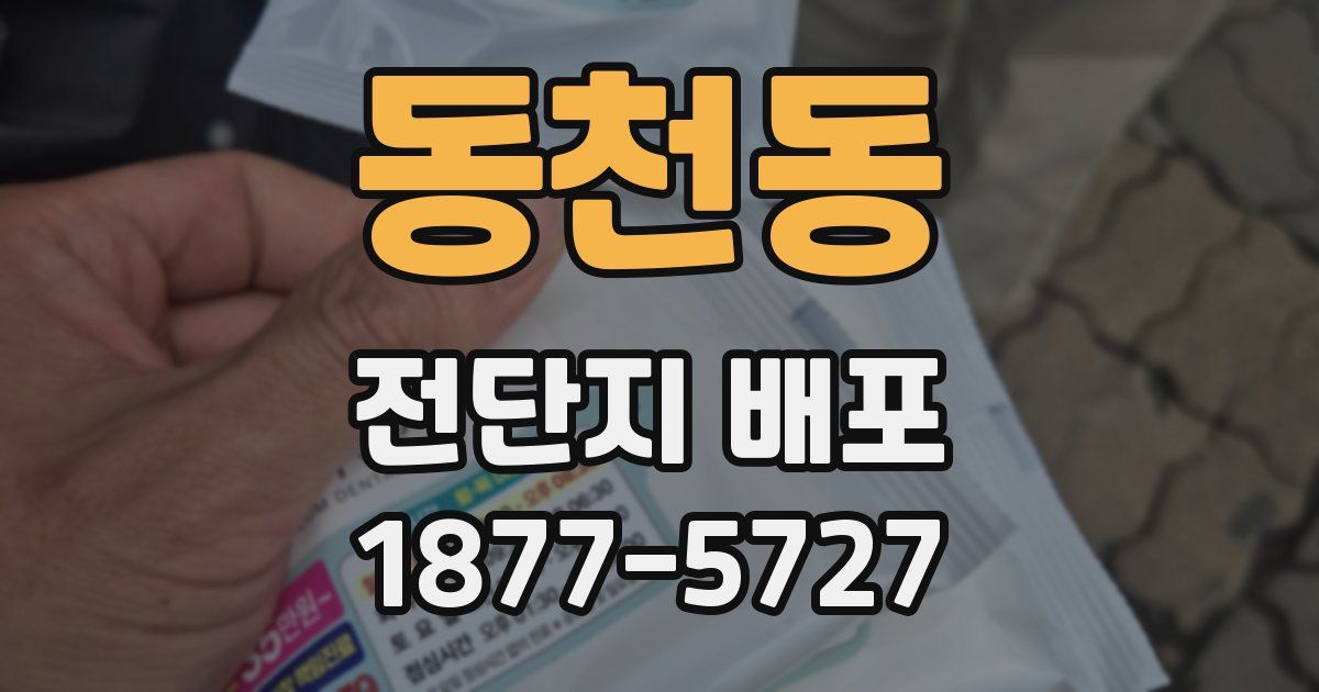 동천동 전단지 배포