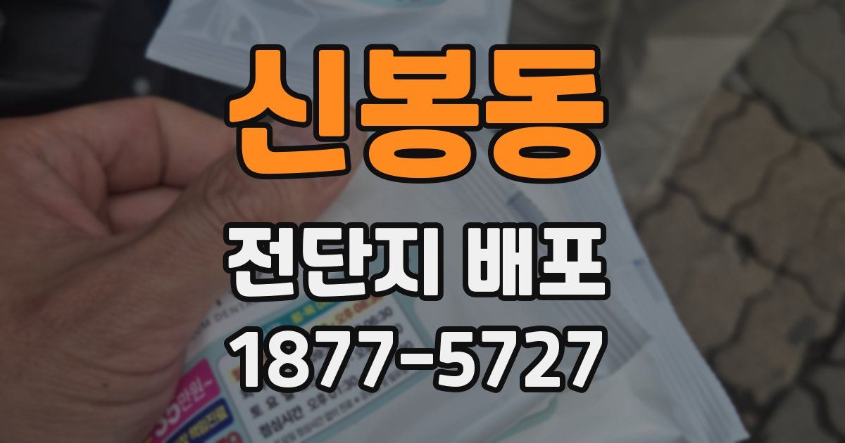 신봉동 전단지 배포