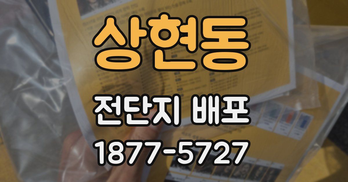 상현동 전단지 배포