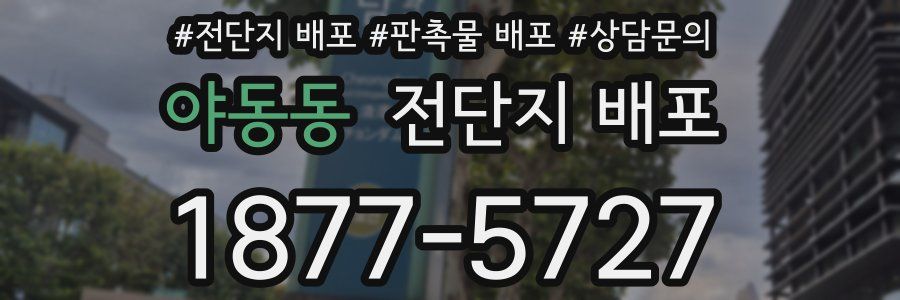 야동동 전단지 배포