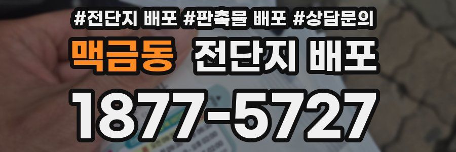 맥금동 전단지 배포