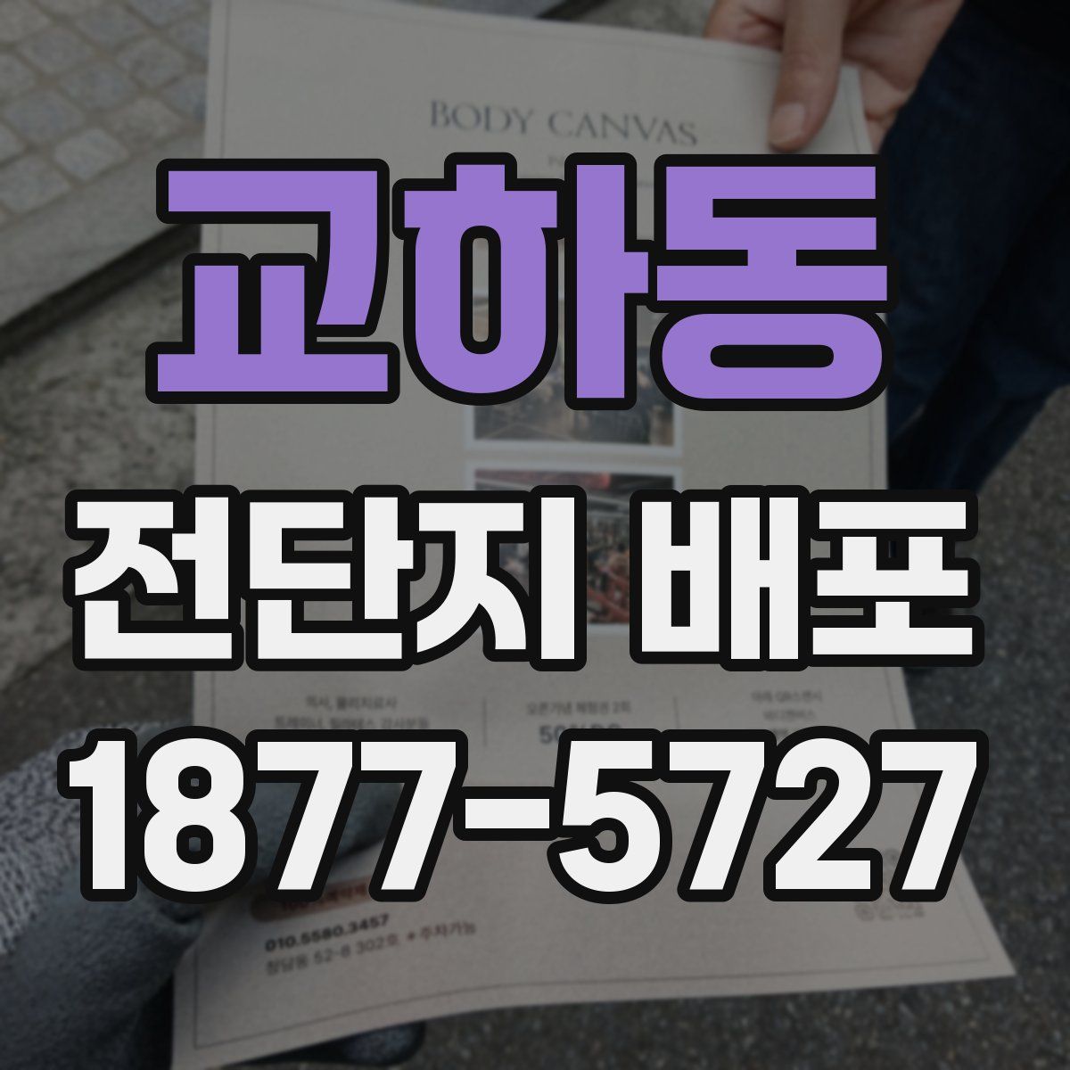 교하동 전단지 배포
