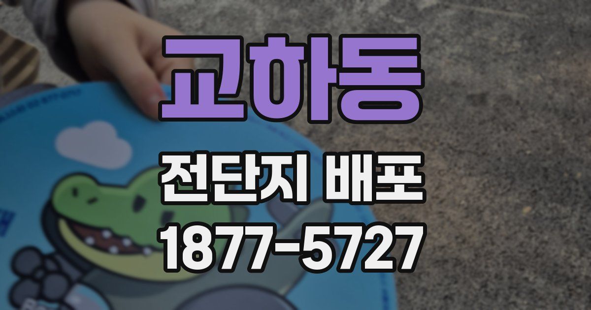 교하동 전단지 배포
