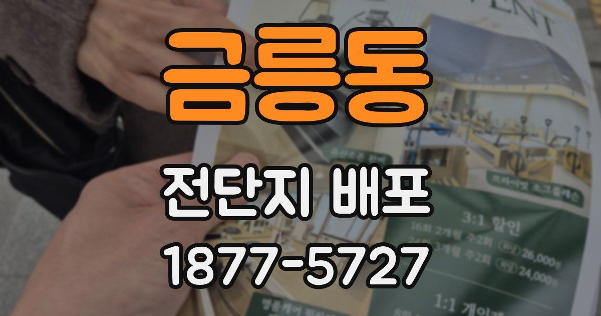 금릉동 전단지 배포
