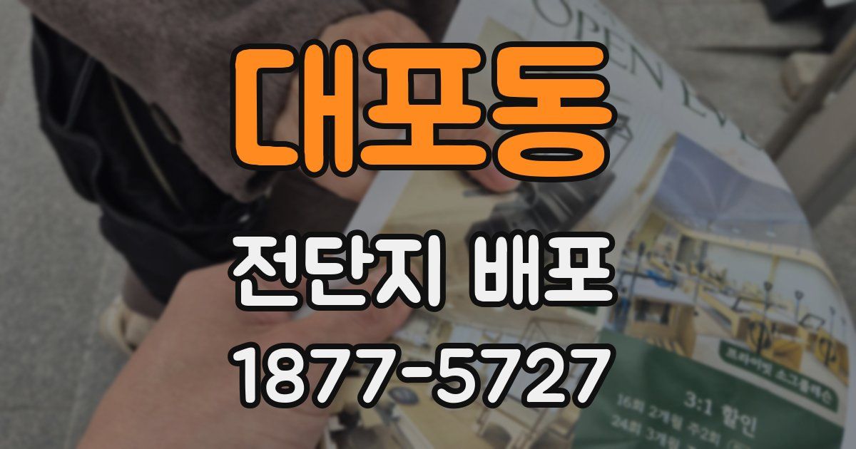 대포동 전단지 배포