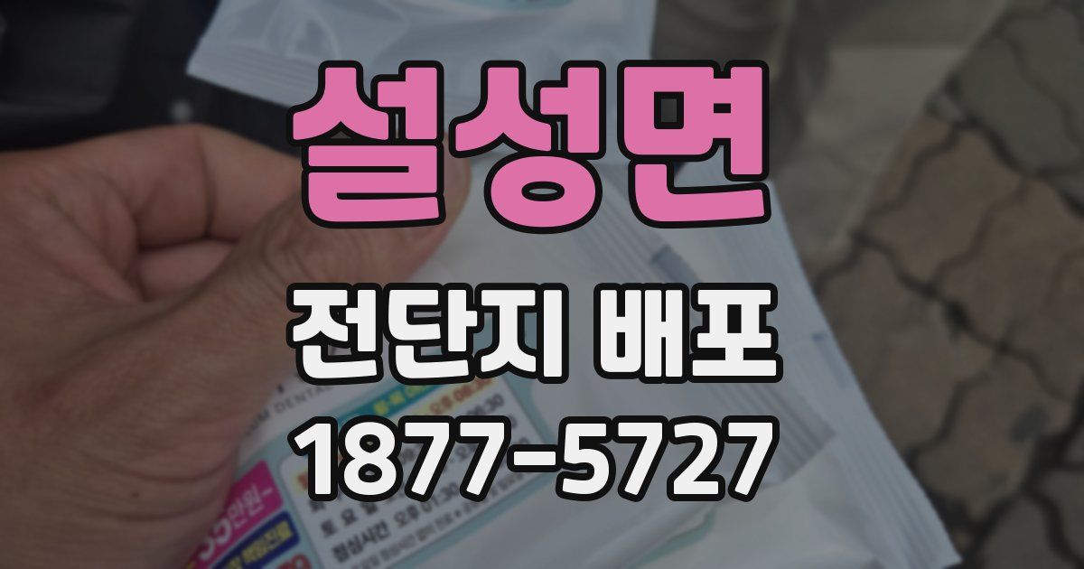 설성면 전단지 배포