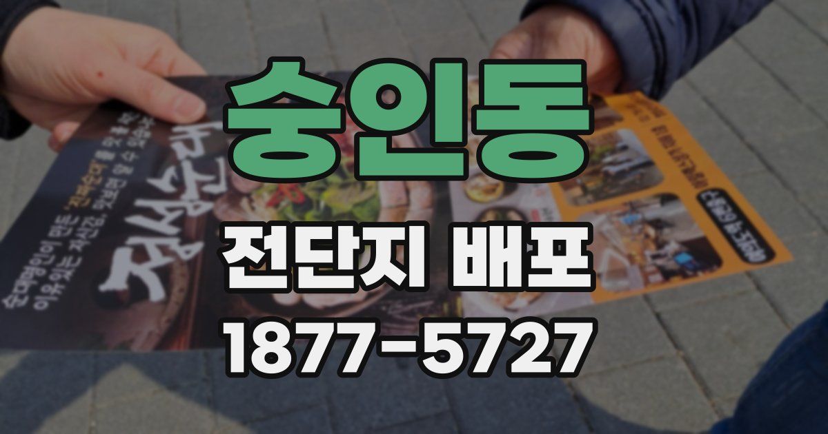 숭인동 전단지 배포