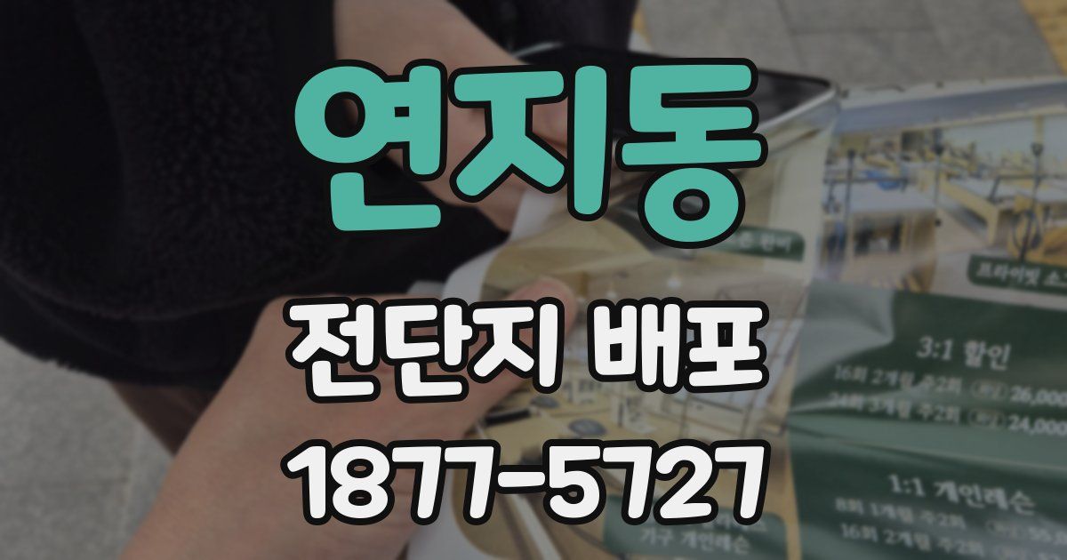 연지동 전단지 배포