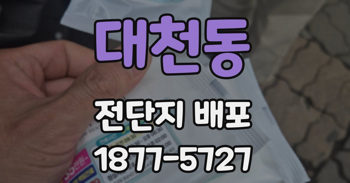 대천동 전단지 배포