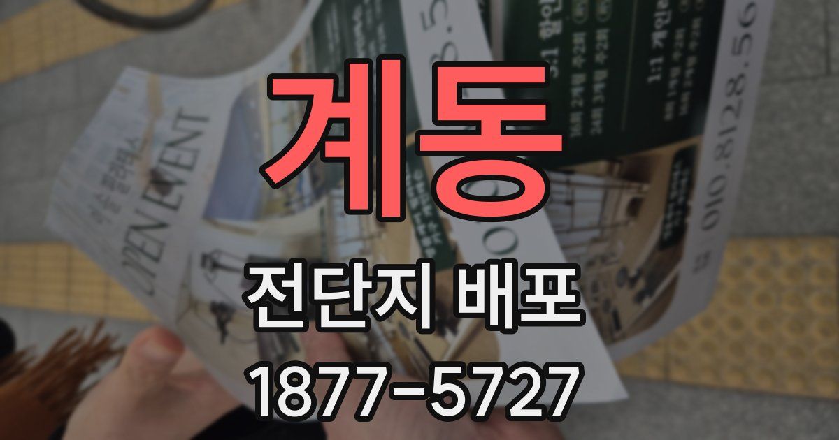 계동 전단지 배포