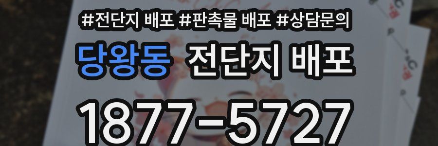 당왕동 전단지 배포