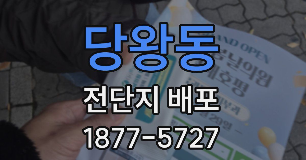 당왕동 전단지 배포