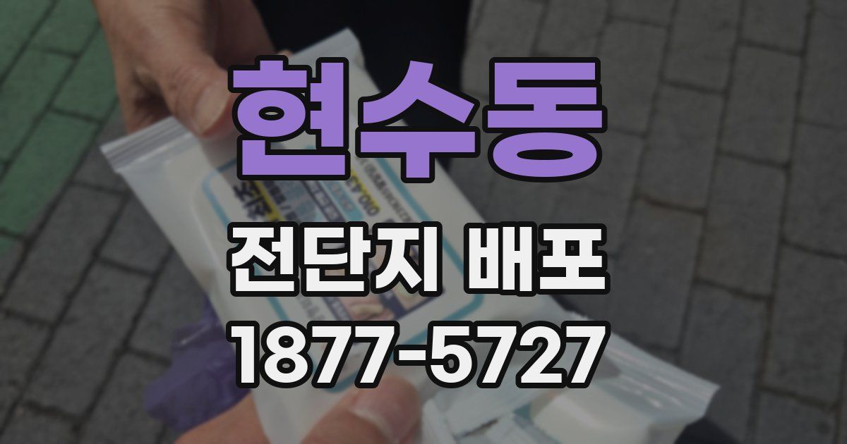 현수동 전단지 배포