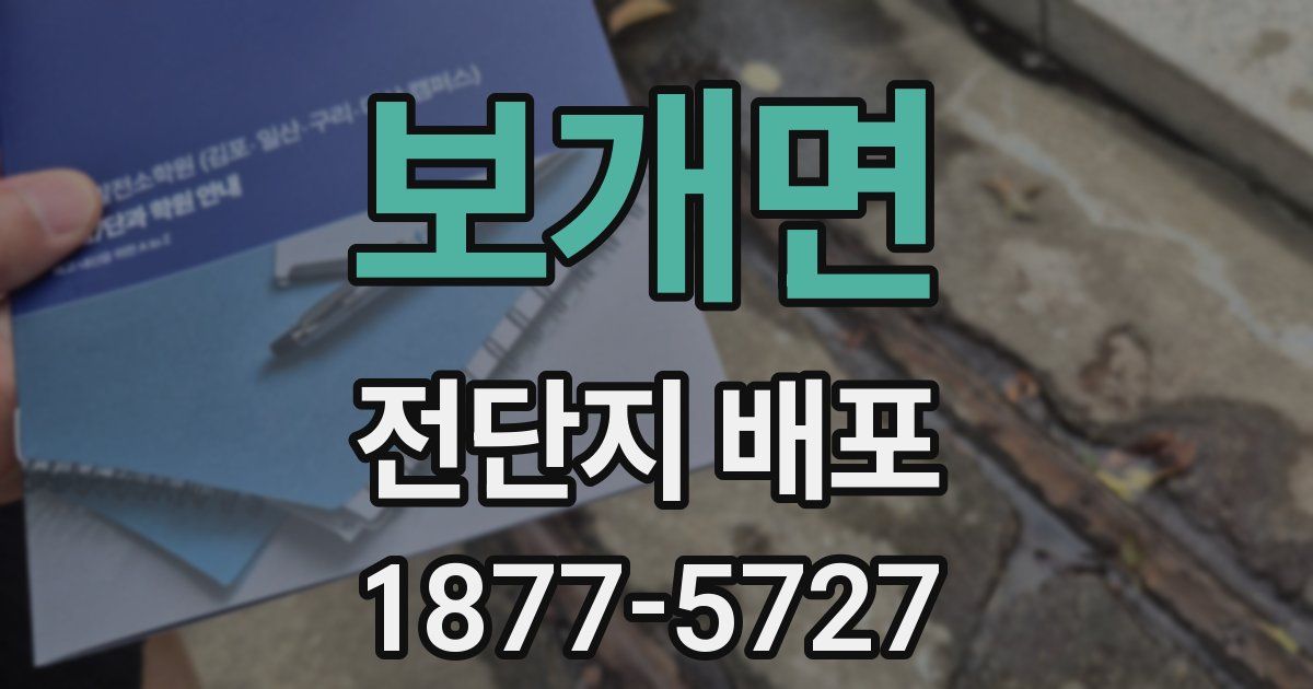 보개면 전단지 배포