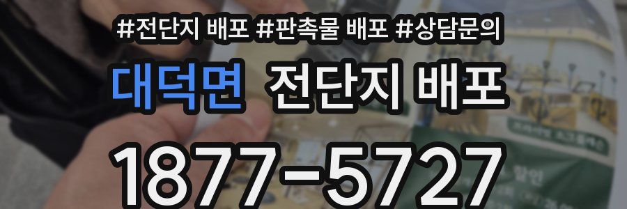 대덕면 전단지 배포