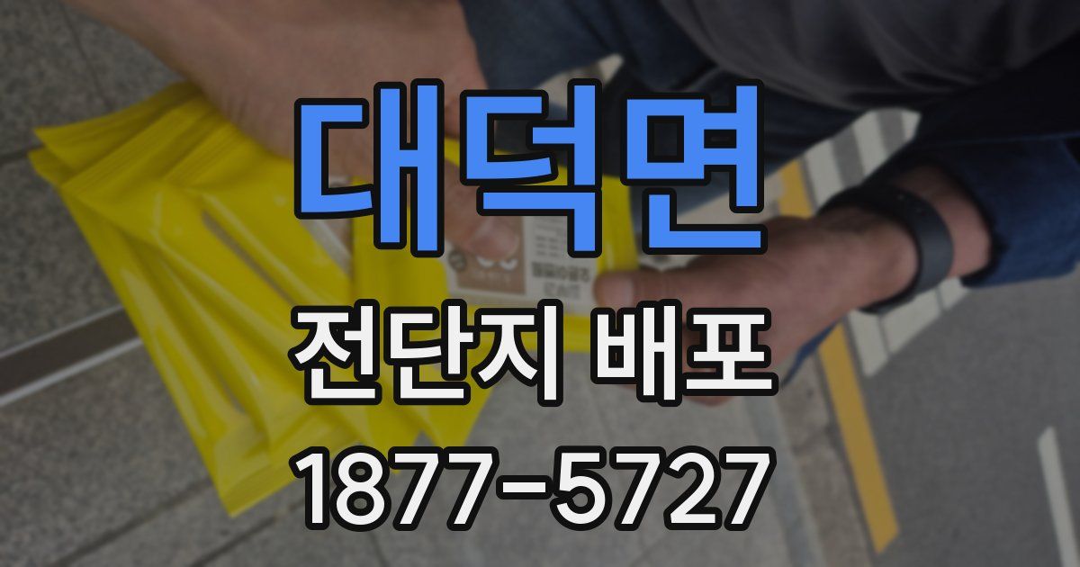 대덕면 전단지 배포