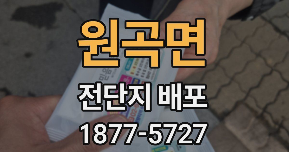 원곡면 전단지 배포