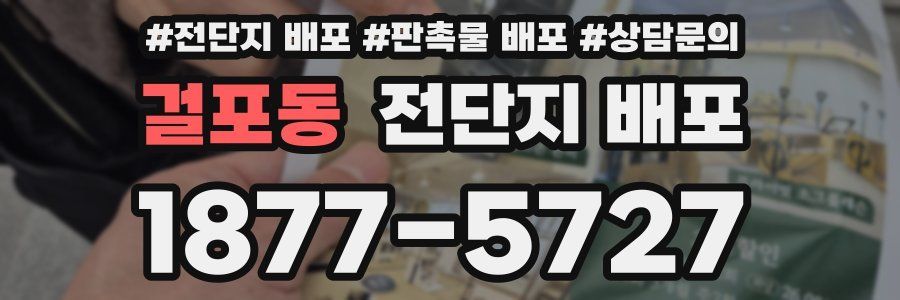 걸포동 전단지 배포