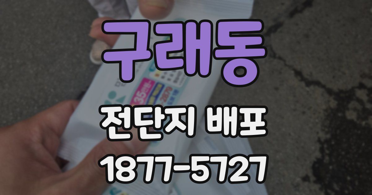 구래동 전단지 배포