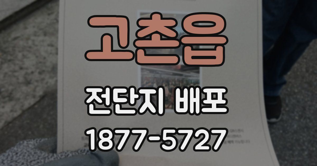 고촌읍 전단지 배포