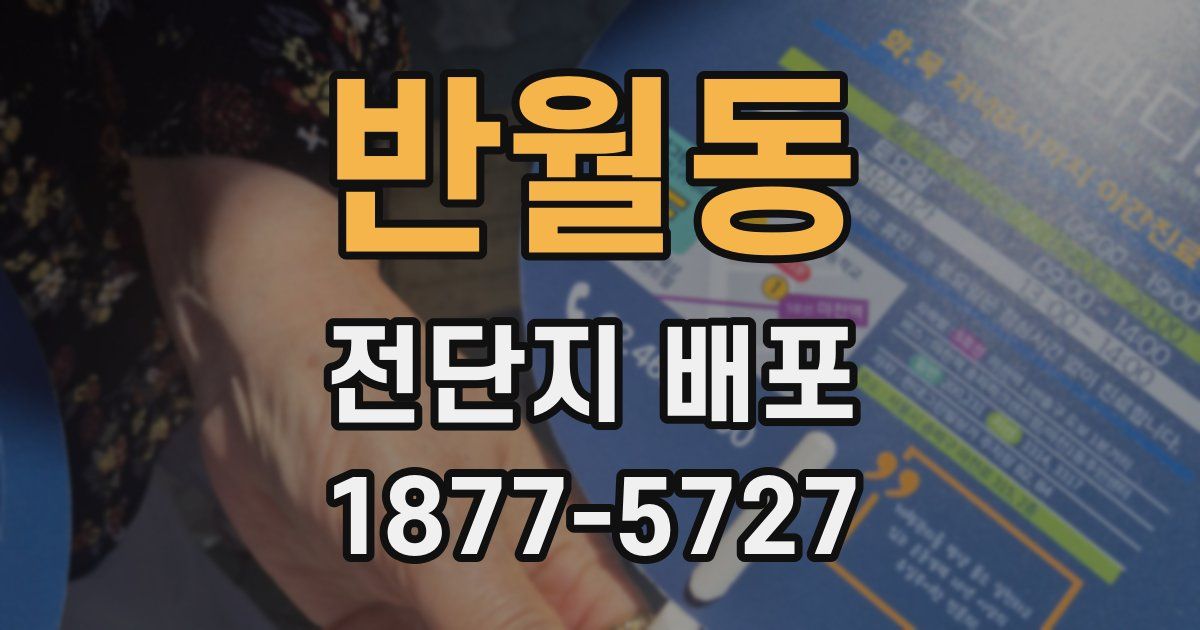 반월동 전단지 배포