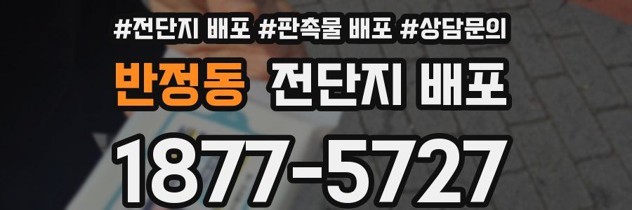 반정동 전단지 배포