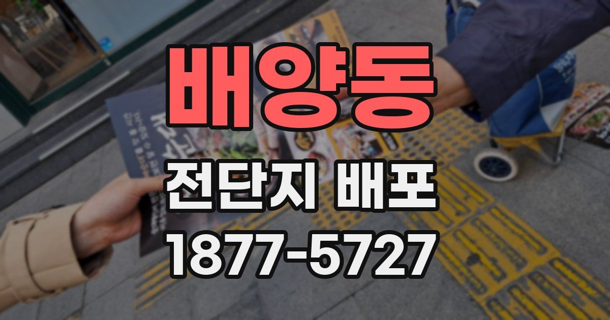 배양동 전단지 배포