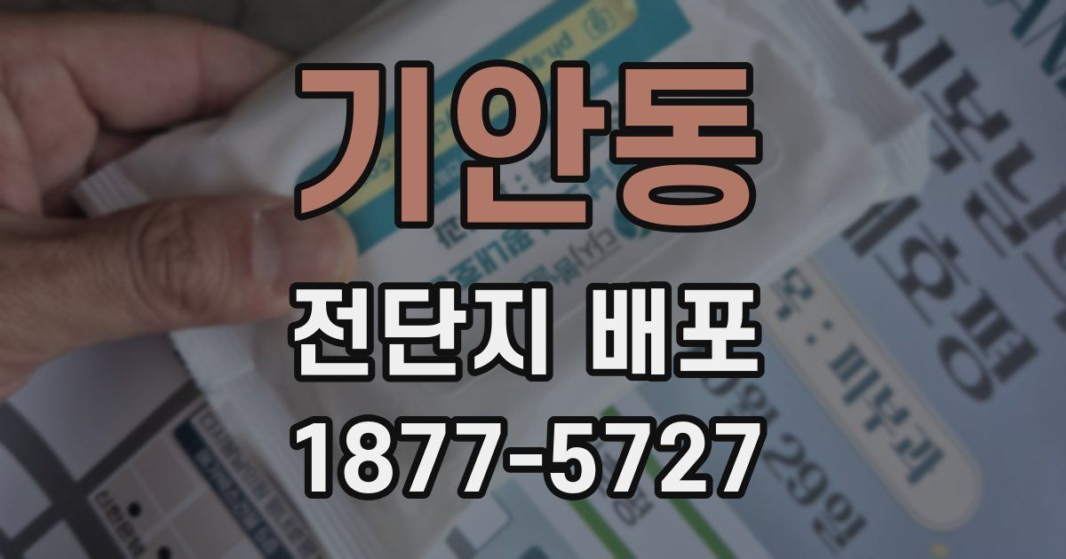기안동 전단지 배포