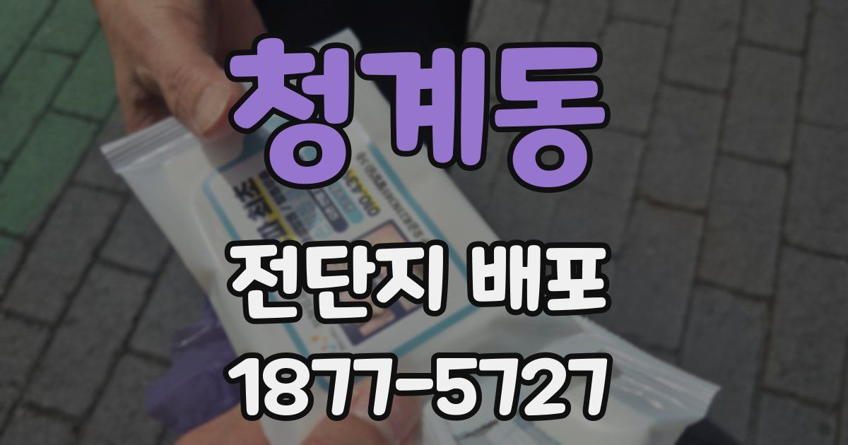 청계동 전단지 배포