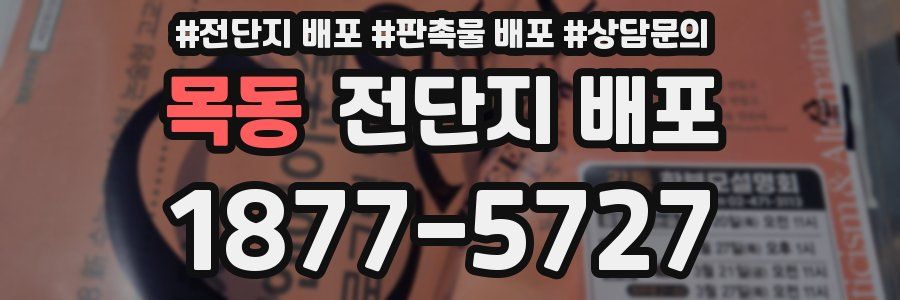목동 전단지 배포