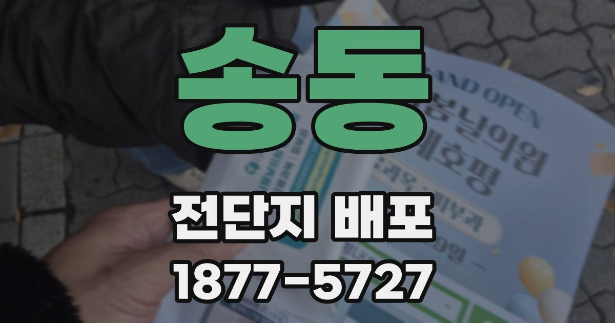 송동 전단지 배포
