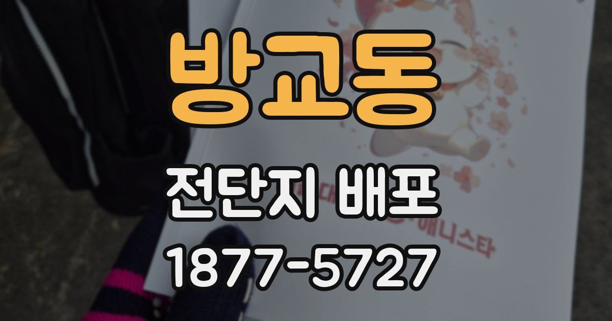 방교동 전단지 배포