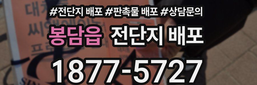 봉담읍 전단지 배포
