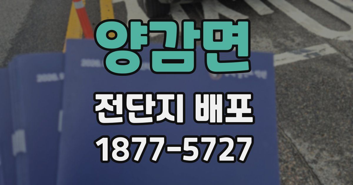 양감면 전단지 배포